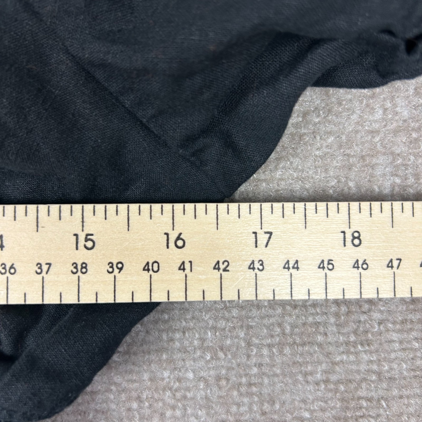 Treasure & Bond Crop Top Womens Medium Black Linen Smocked Tie Neck Puff Sleeve
