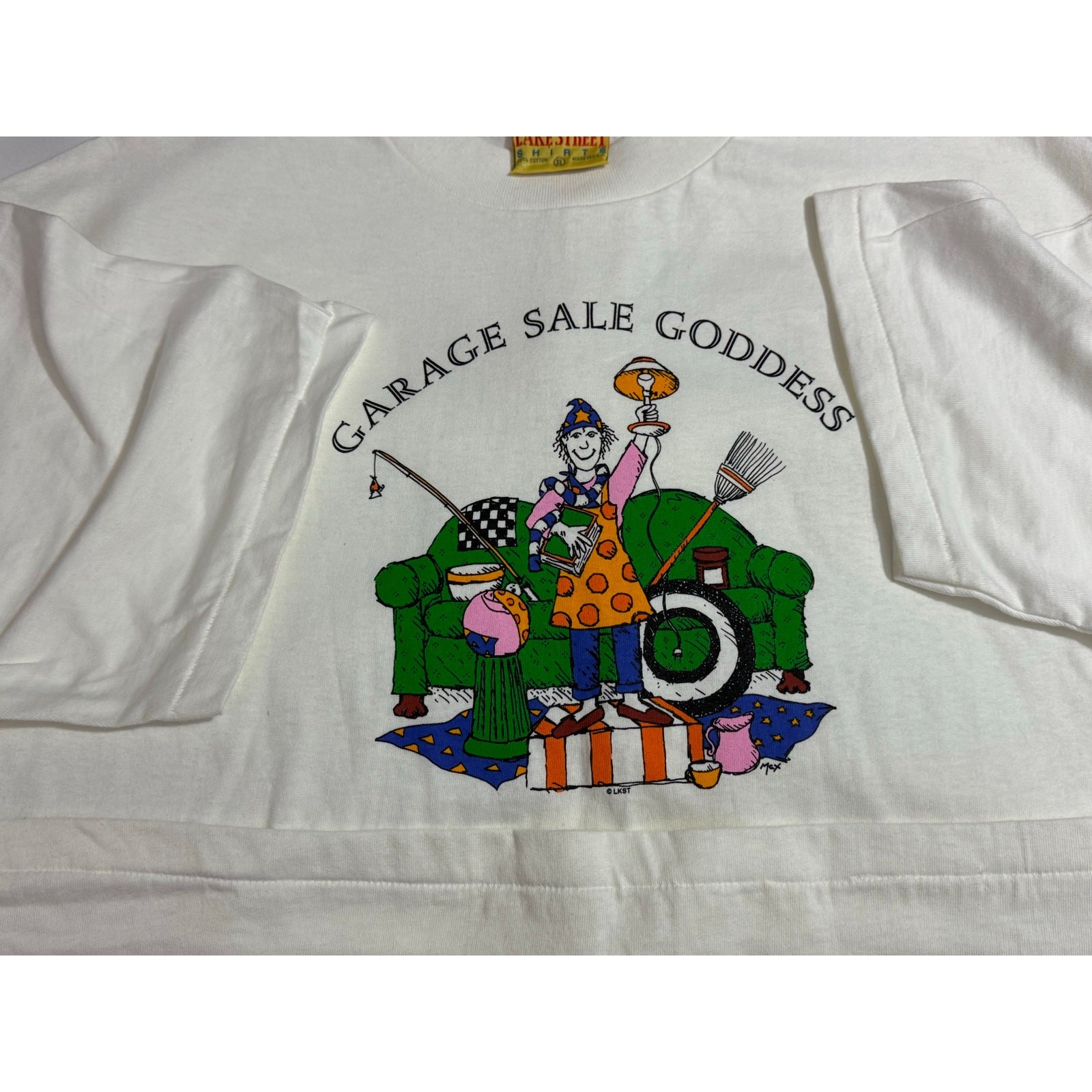 Lake Street VINTAGE 90s Garage Sale Goddess Single Stitch Tee — XL