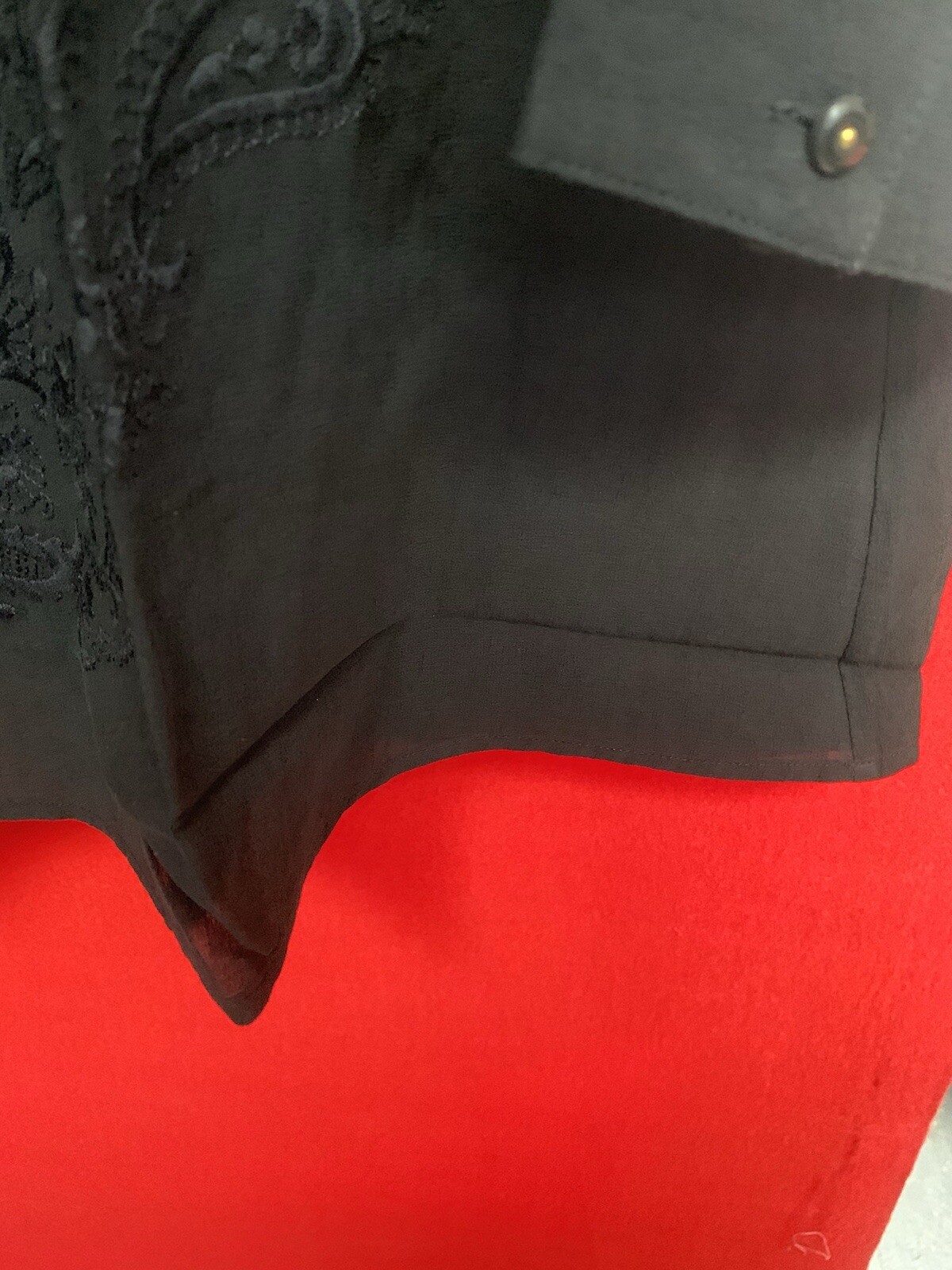 Soft Surroundings Morocco Tunic Embroidered Black Size 2X Women’s New With Tags
