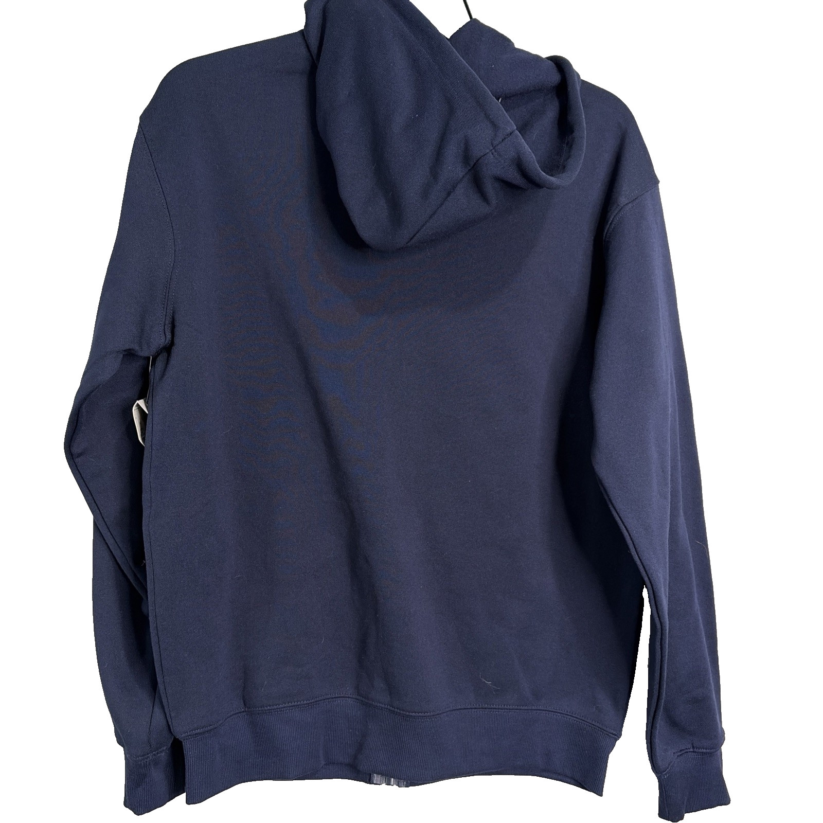 Peanuts Snoopy and Friends Zip Up Hoodie Womens S Navy Blue Puffy Graphics NEW