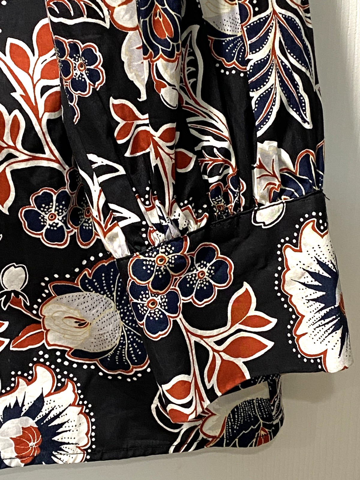 Who What Wear Top Button Up Back Multicolor Floral Long Sleeve Work Size 2X NEW