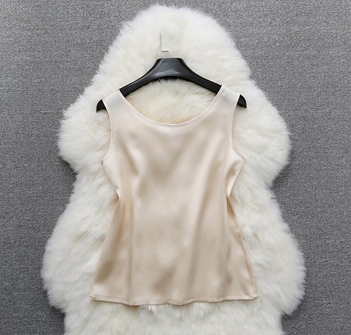 Women’s 100% Pure Silk Tank Sleeveless Top Knit Vest Singlet Blouse Soft Vest