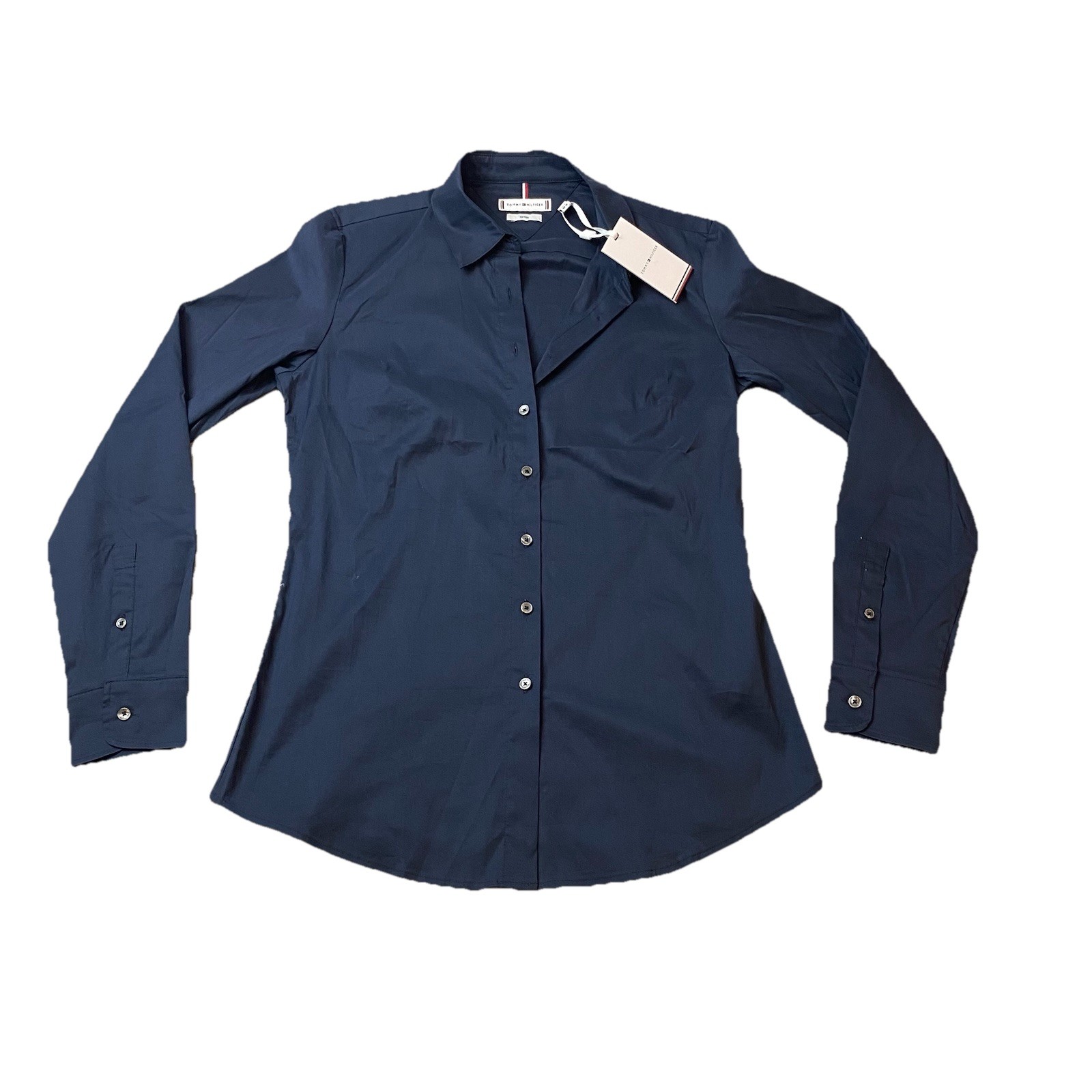 Tommy Hilfiger Women’s Heritage Fitted Midnight Blue Shirt- US 6 /UK 10