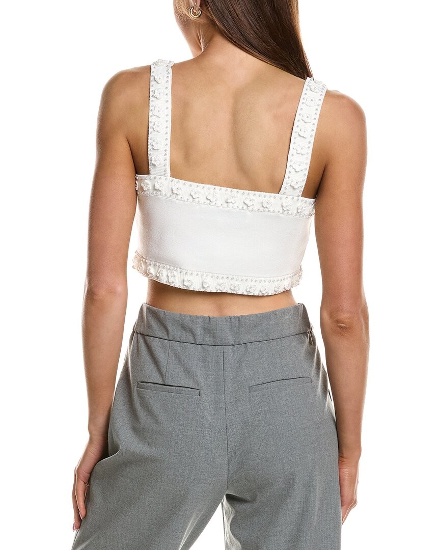 Endless Rose Flower & Pearl Trim Knit Top Women’s