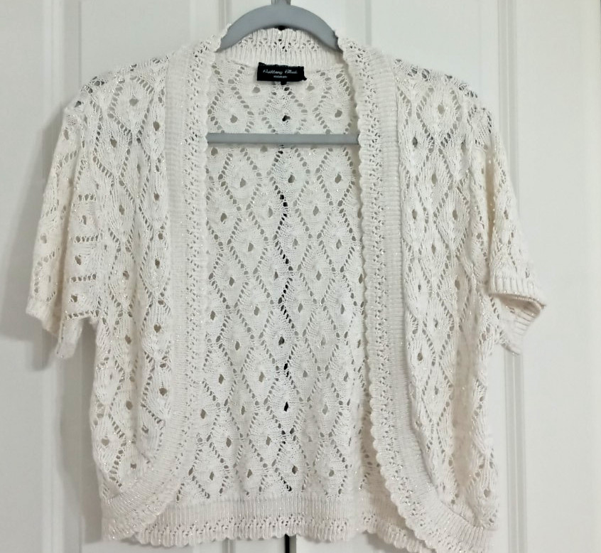 Brittany Black Women’s Mesh Lace Knitted Short Sleeve Top Small Handwash Cold