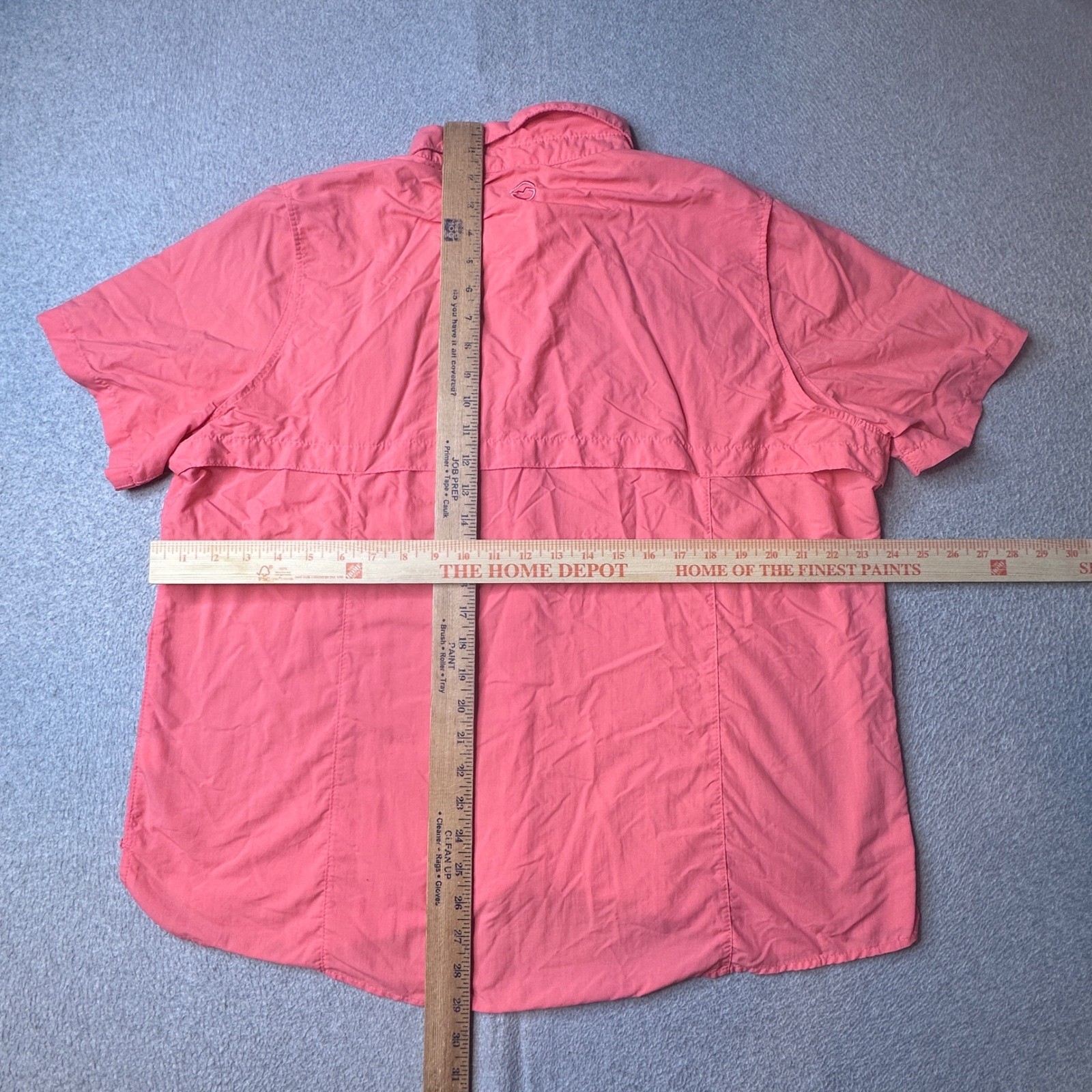 Magellan Fishing Shirt Womens 1X Coral Laguna Madre Relaxed Fit Short Sleeve