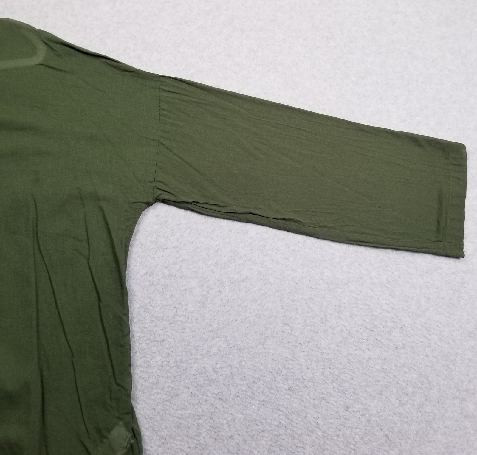 Primark Button Up Shirt Women’s Small S Green Long Sleeve Cotton Tunic Top Sheer