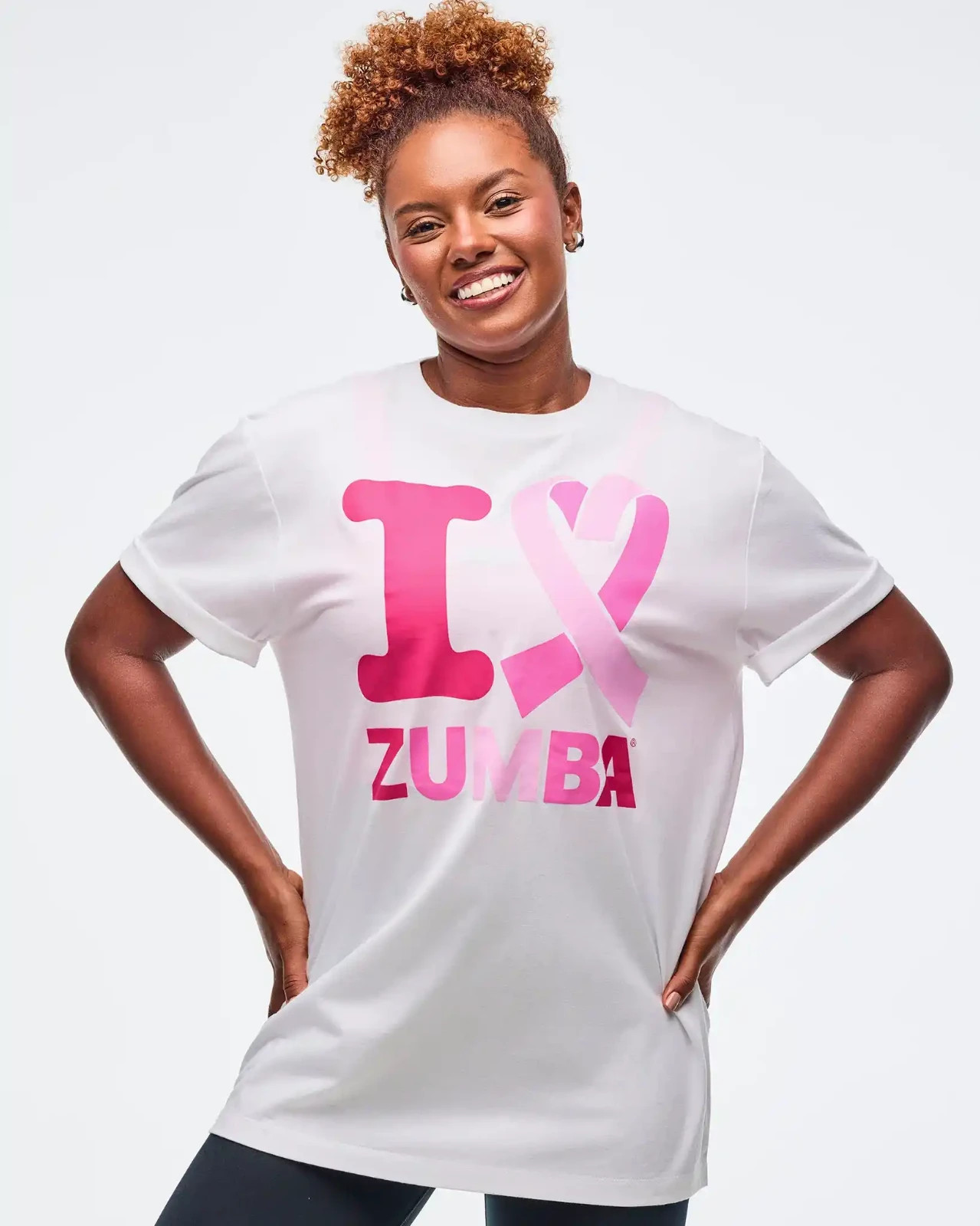 I Love Zumba Pink Tee -Party in Pink – White