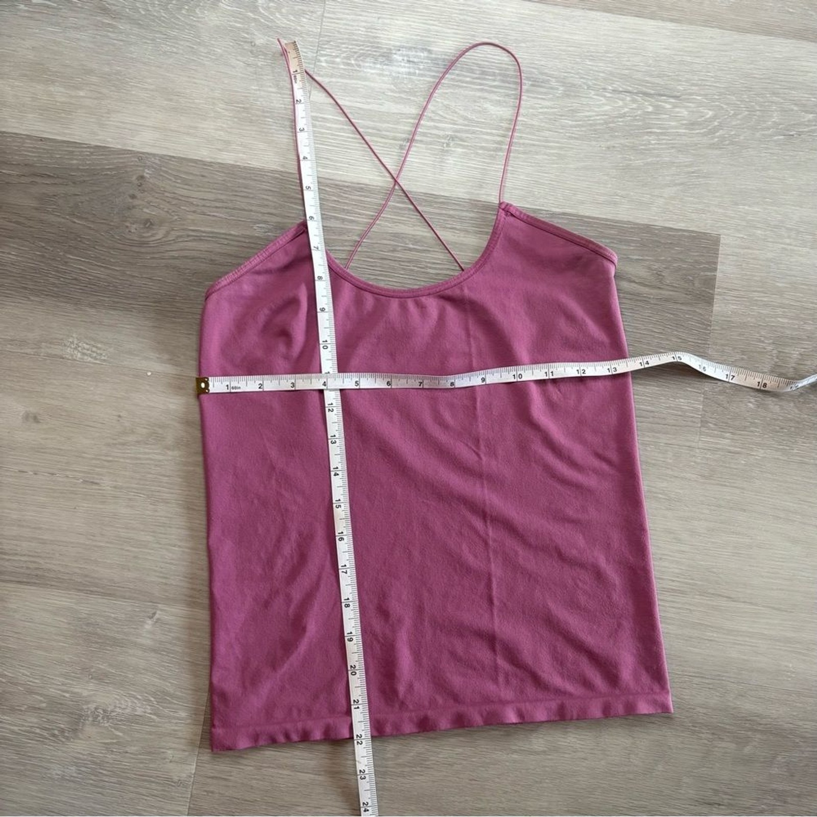 Free People Special Edition Longline Skinny Strap Brami Cross Back Pink Sz M/L