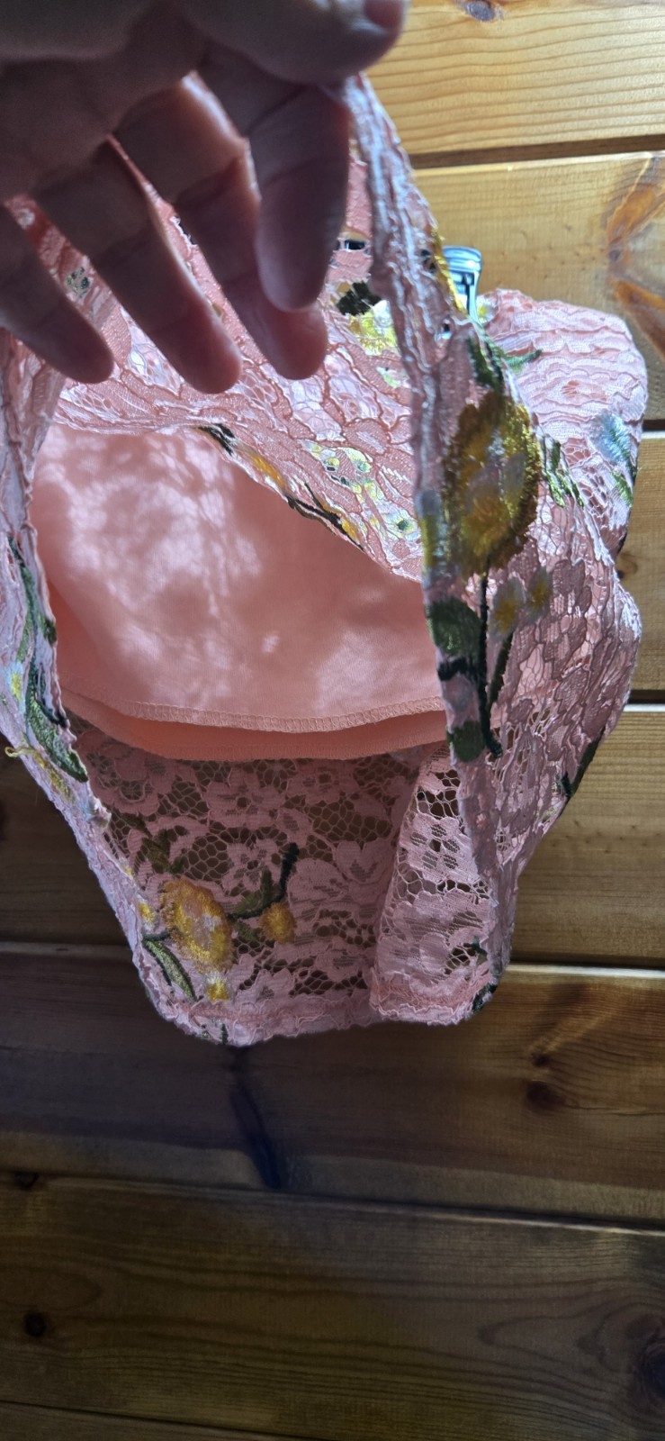 Y2K Pink Floral Lave Cami By Freesia Small Lined 0120