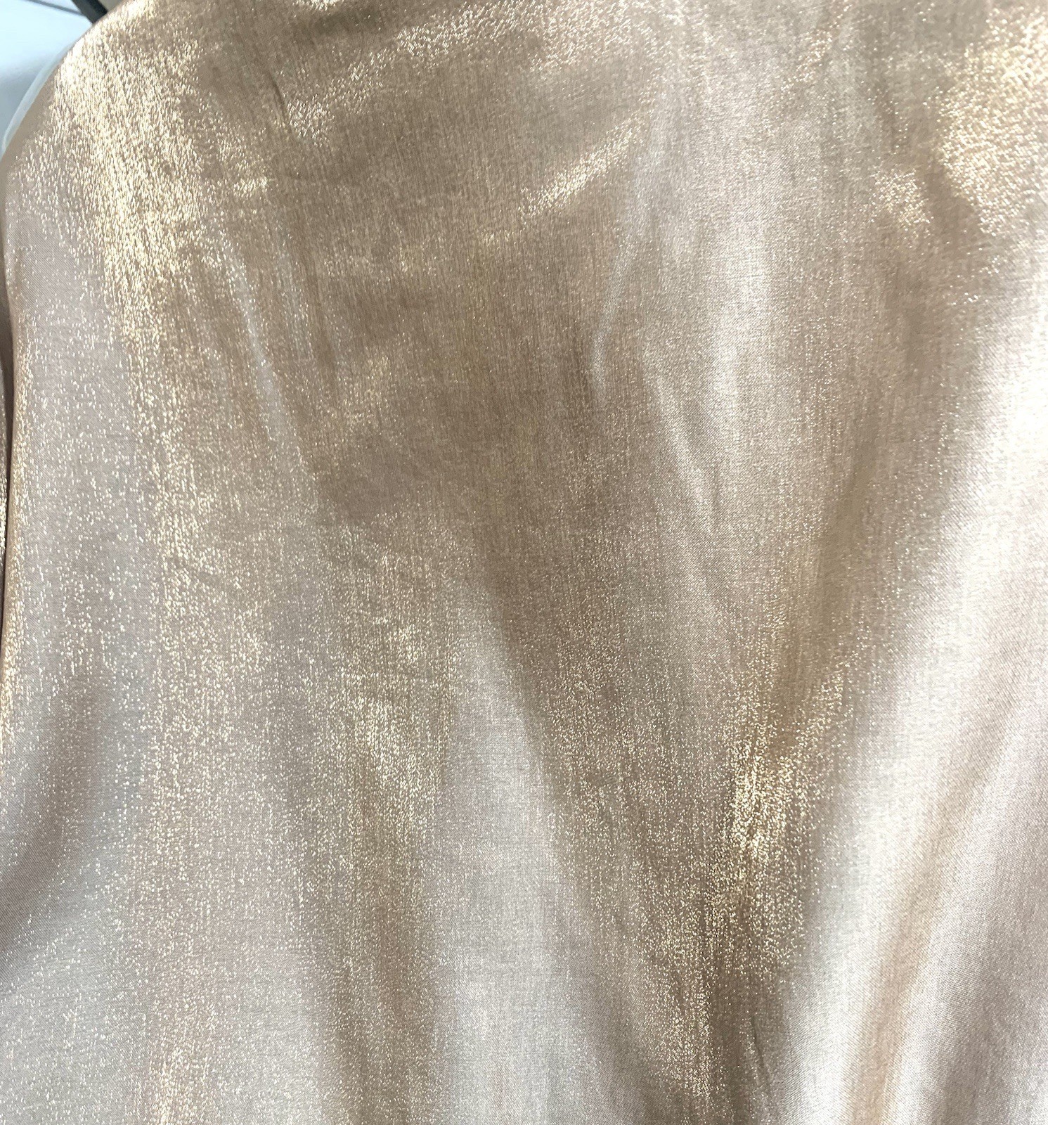 Sophisticates Johnathan Martin Gold Shimmer Taupe Button Shirt Women’s Size XL