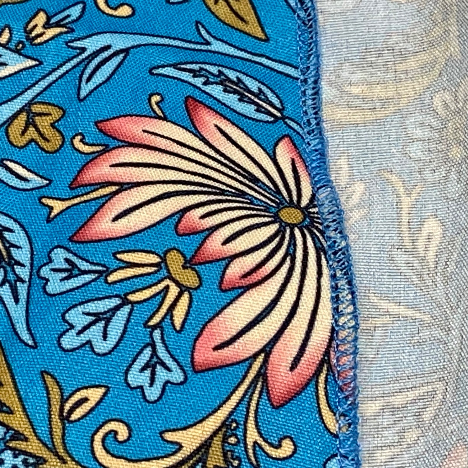 Women’s Kimono Top Blue Paisley Open Front Bohemian Western Small Duster NWT