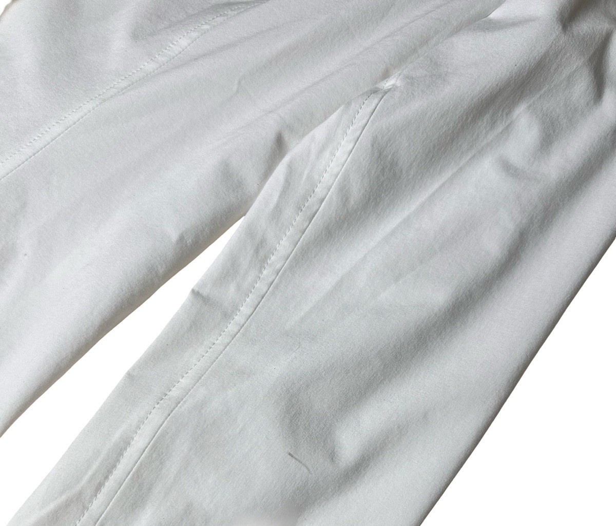 VTG Vertigo Paris Ruffle Front Button Up Blouse Sz L (M) White Long Sleeve READ