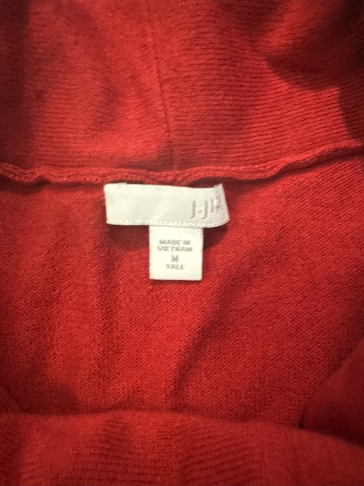 J. Jill Pure Jill Red Pullover Tunic Short Dress Cowl Neck Long Sleeve Med