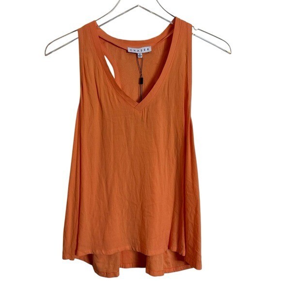 Chaser Carmel Tangerine Orange Tank Top Size Small NEW NWT $68
