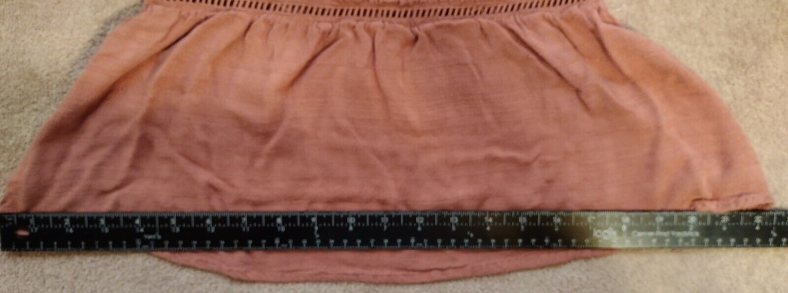 Eyeshadow Tank Top Size Small Rose Pink Adjustable Spaghetti Strap Rayon Boho