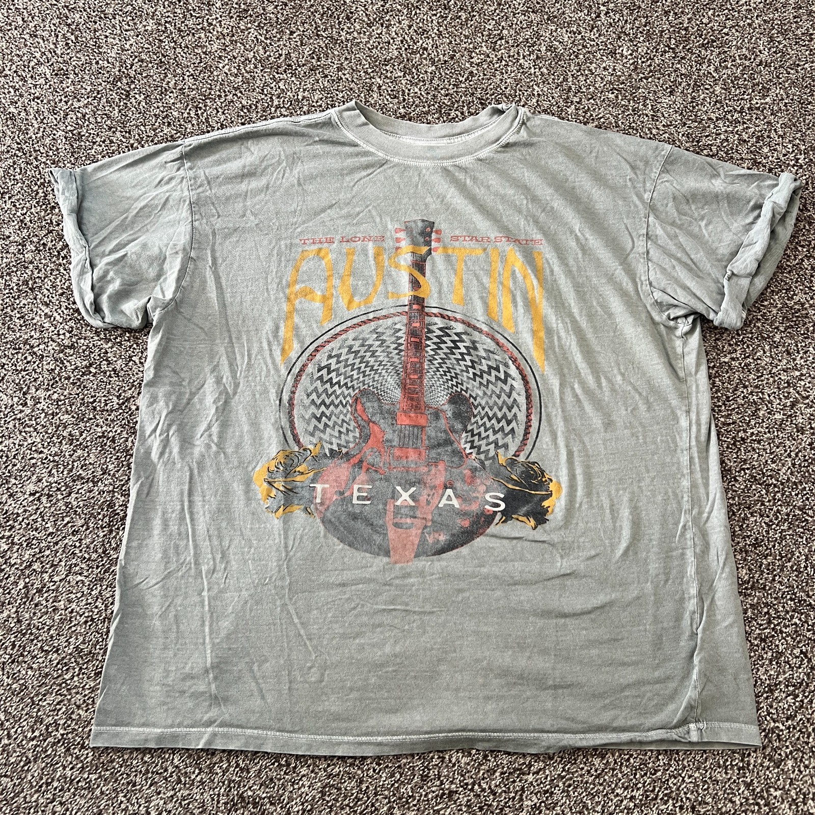 Arula For Beautiful You Austin Texas Guitar The Lone Star State T-Shirt XXL A