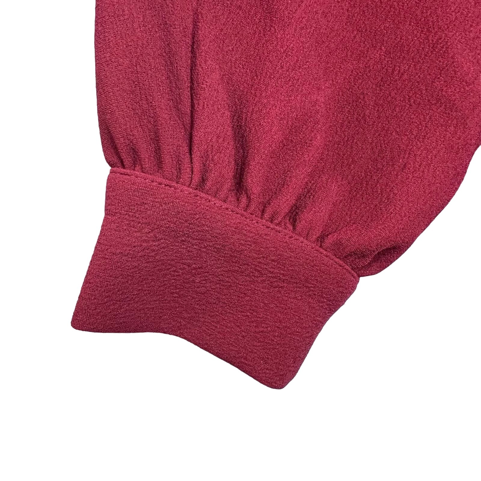 New Alfani Size Large Red Balloon Long Sleeve V-Neck Blouse Top