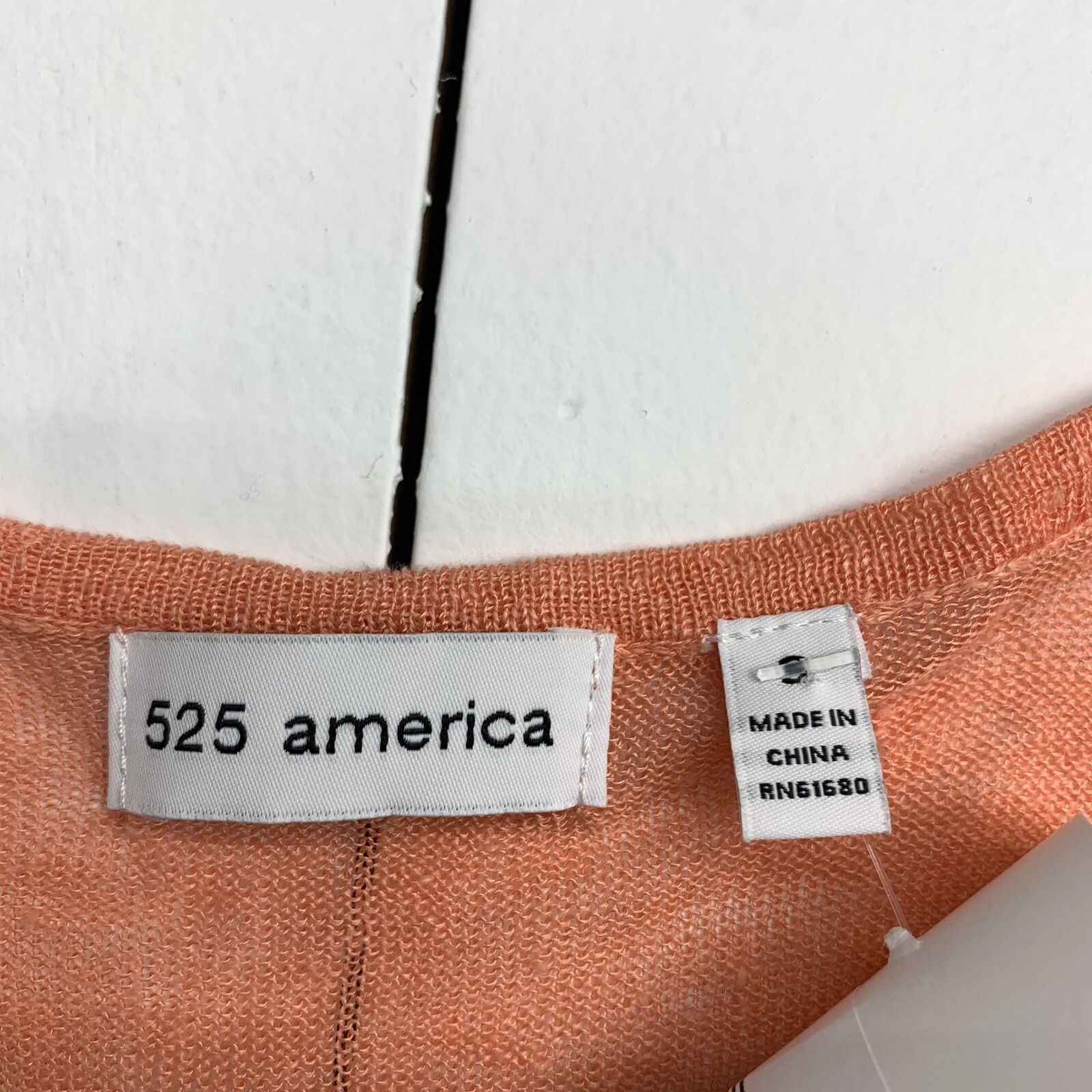 525 America Womens Orange Short Sleeve Shirt Size Small