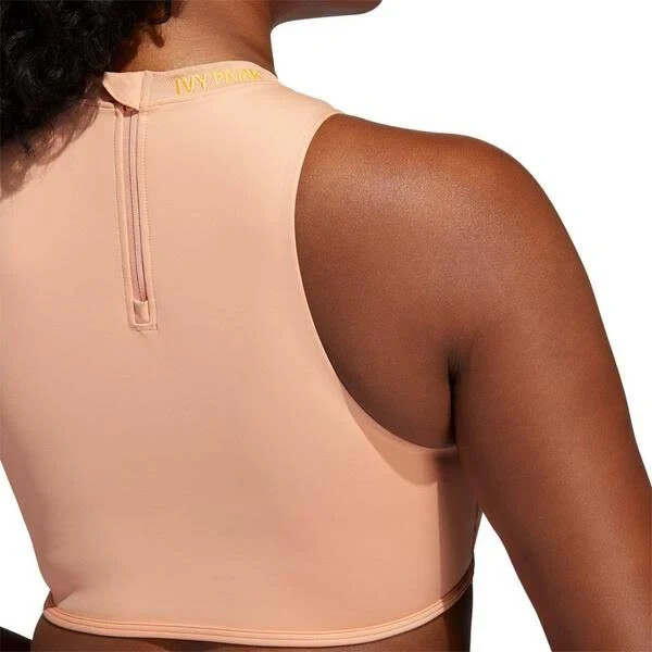 Adidas X Ivy Park Beyoncé Crop Top Padded High Neck Coral M UK 12 14