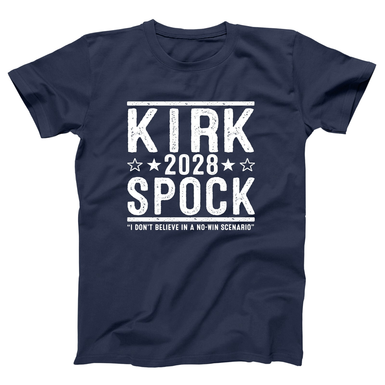 Kirk Spock 2028 Election – funny sci fi trekkie movie Xs-5x Unisex Soft Tshirt