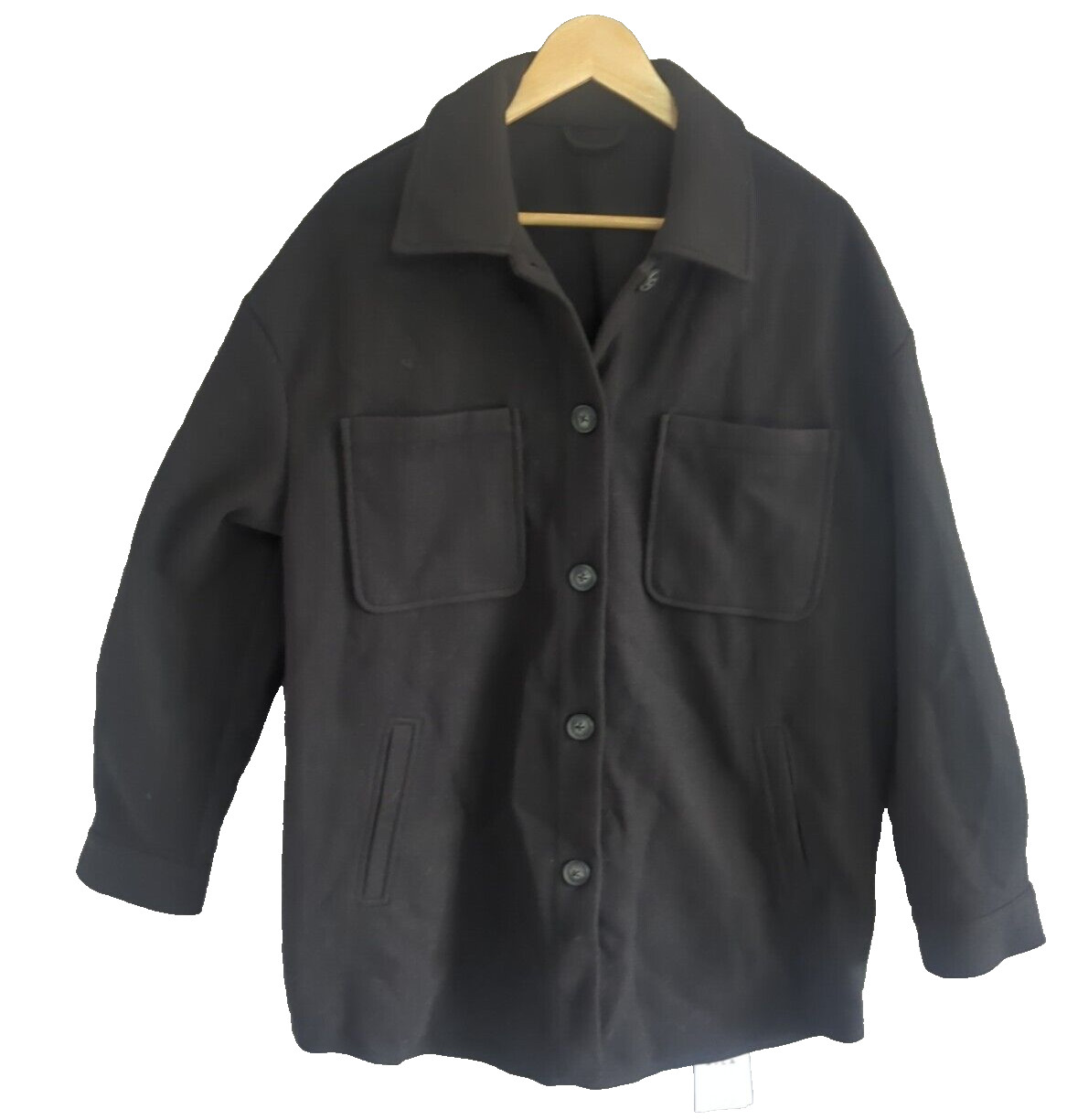 Vila Womens Long Sleeve Shirt Jacket Black UK XL
