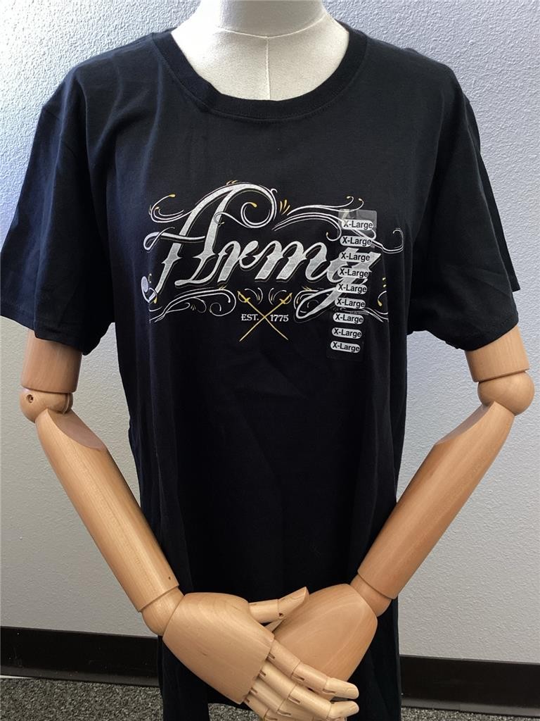 .+ 7.62 Design US ARMY Women’s Ornate Tee Black Size XL NEW