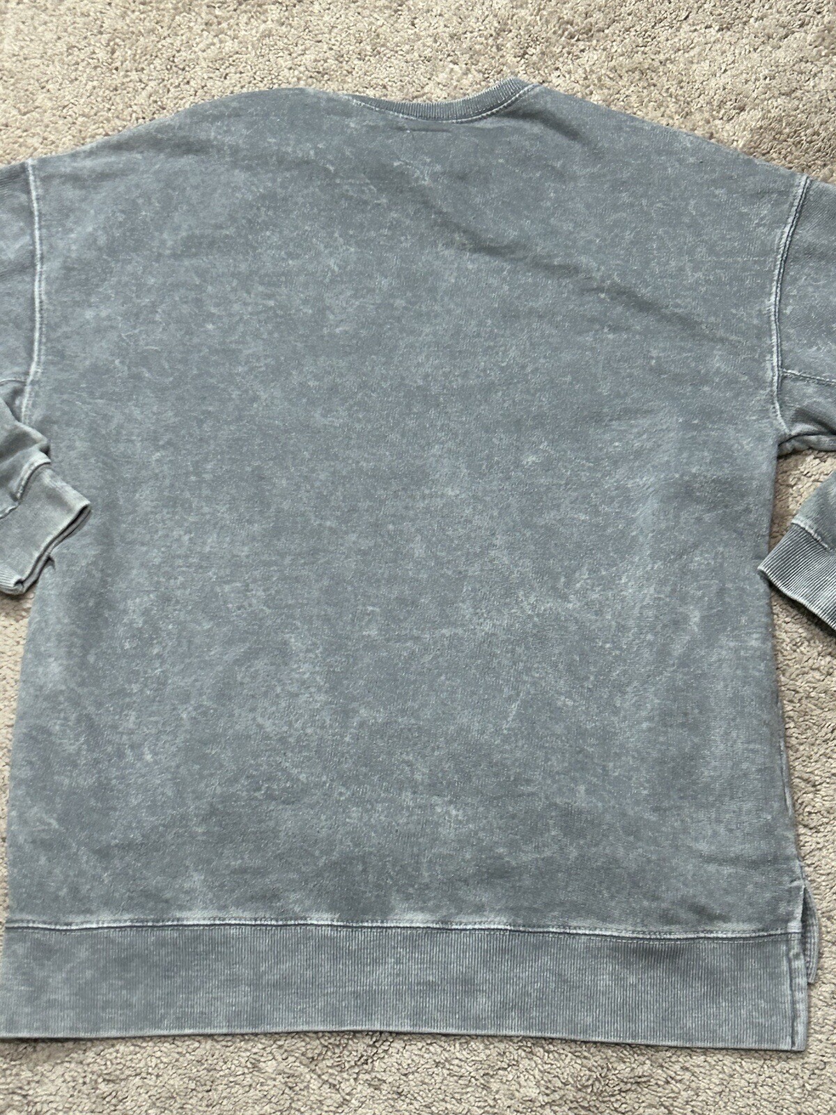 Like Love Womens Sweatshirt Size Small Gray Burnout Soft Classic Casual Comfort