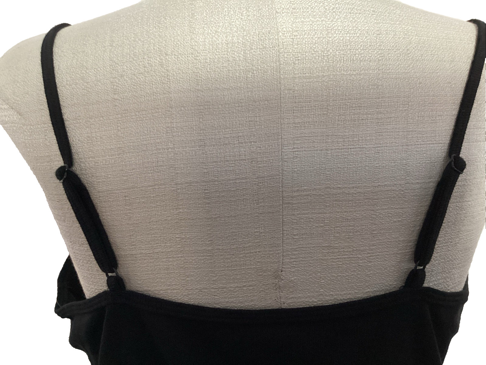 NOBO NO BOUNDARIES BLACK STRETCH KNIT VINTAGE LACE TRIM CAMI Sz. Jr. 2XL*