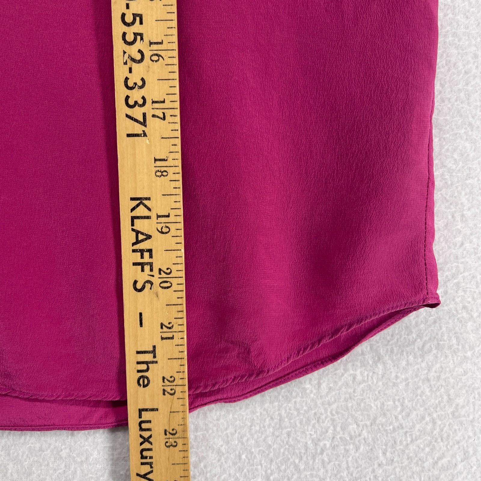 ROYAL SILK Blouse Womens M Crepe de Chine Boxy Top V-Neck Dolman Sleeve Pink VTG