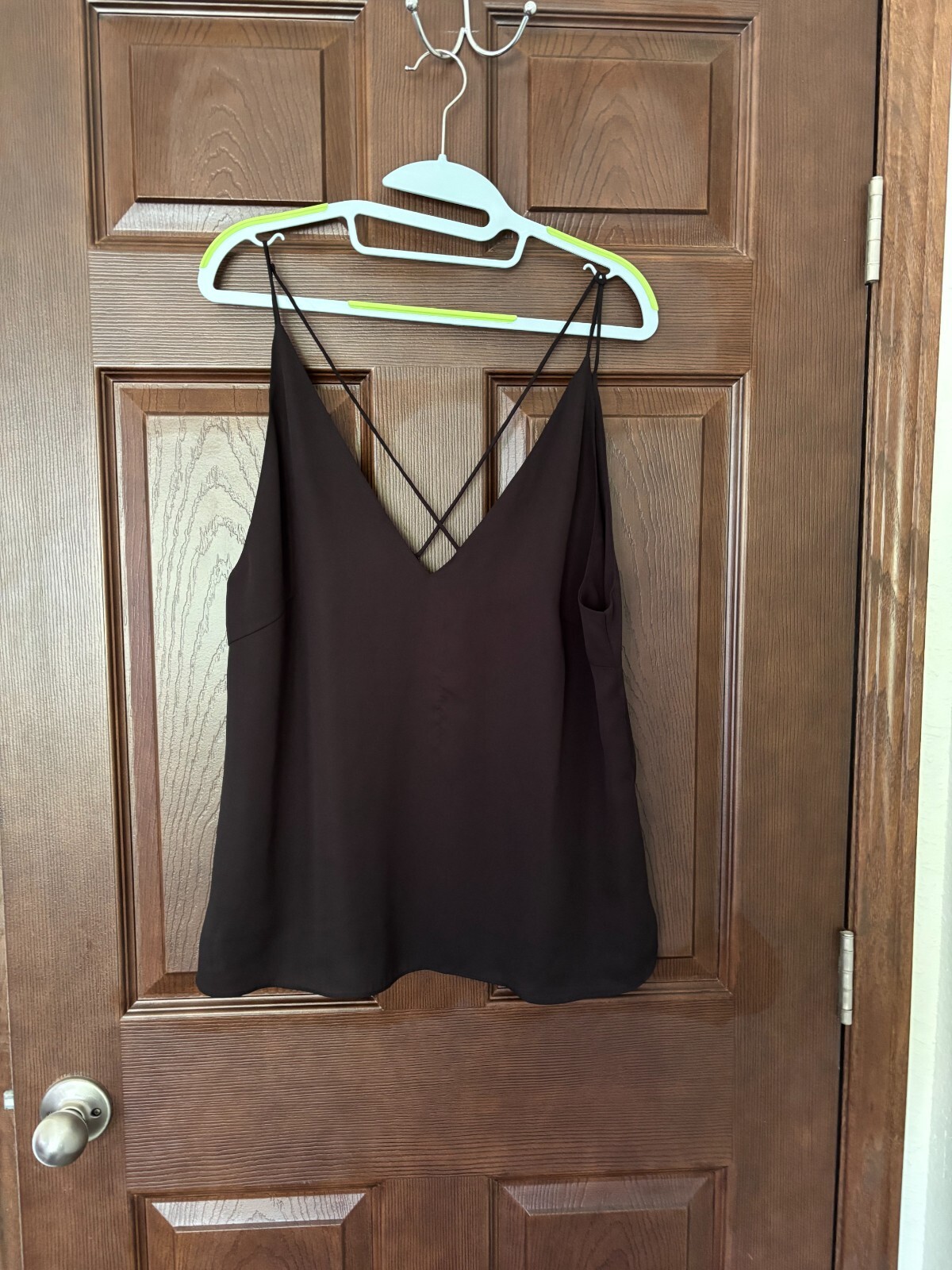 H&M Top Cami Women’s Black Silky Party Cocktail Glam sz 12