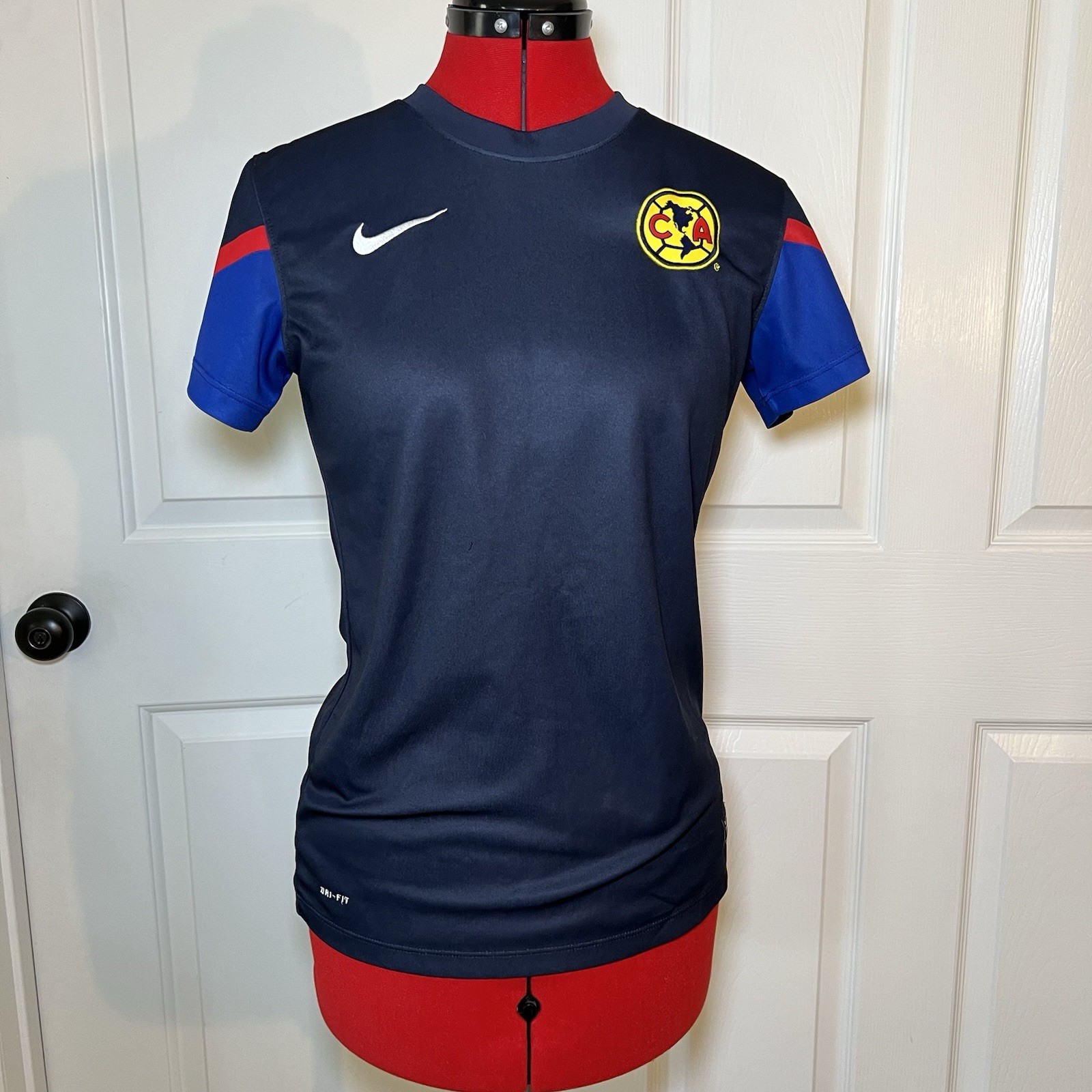 Nike Dri-Fit Authentic Club America Short Sleeve Aguilas Shirt Soccer Women S