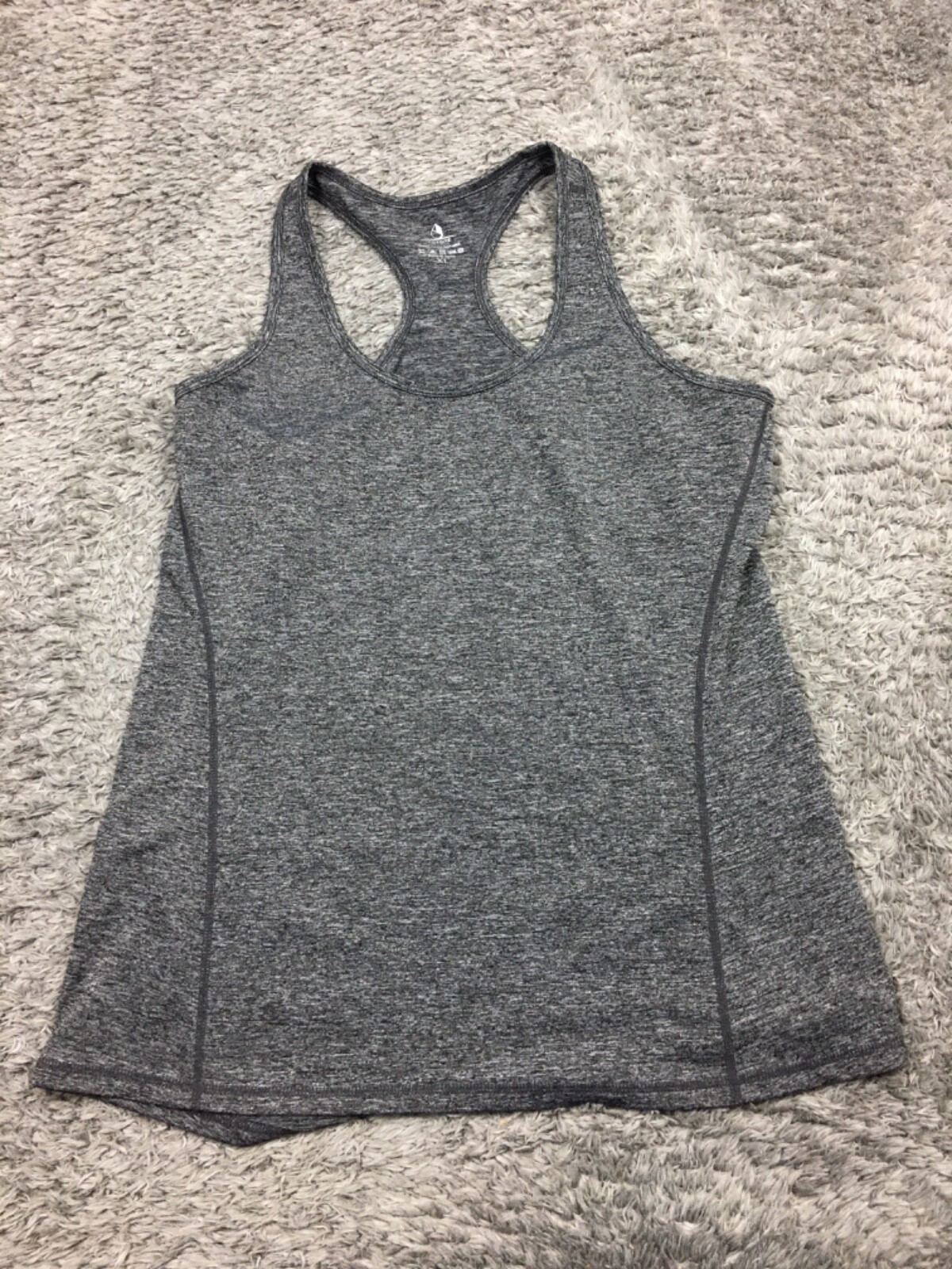 Icyzone Tank Top Womens Size XL Gray Athletic Polyester Stretch