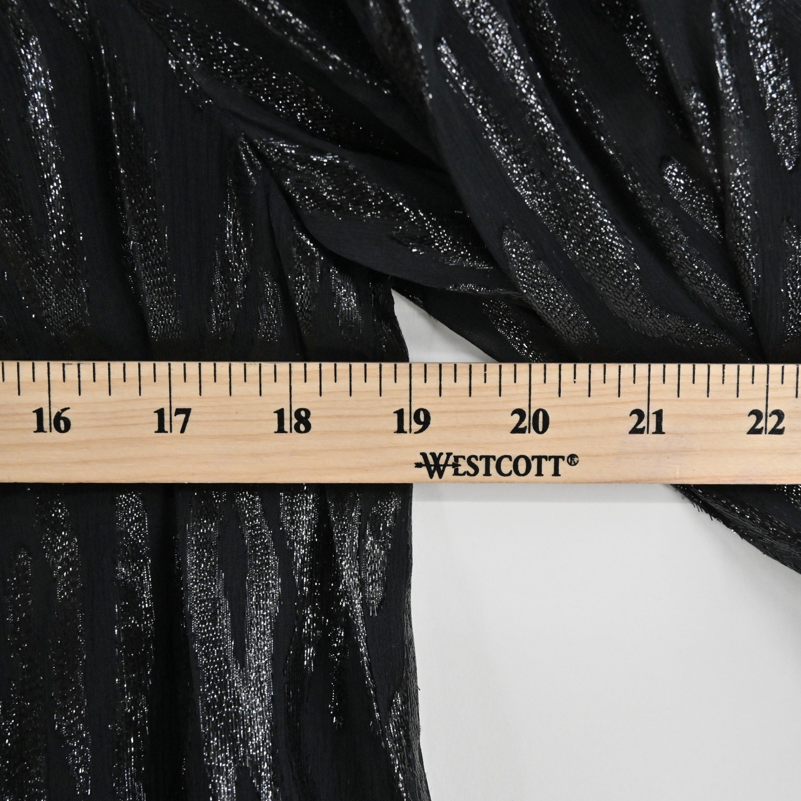 Rebecca Taylor Silk Metallic Top Womens Size 4 Black Safari Ruffle Vamp Glam