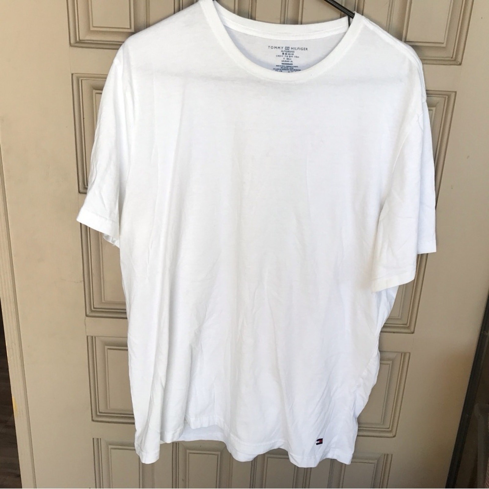 Tommy Hilfiger Tee Logo SzXL White Short Sleeves