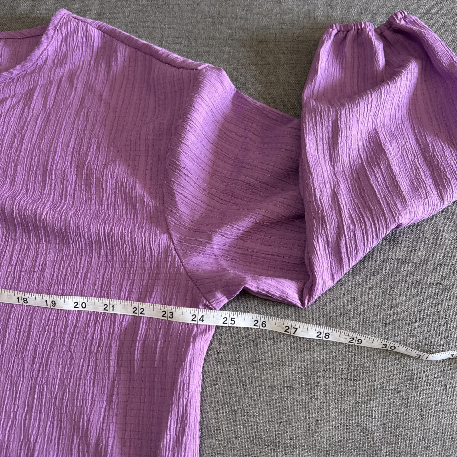 Women’s Plus Size Tunic Top Oversized Purple Lavender Textured Lightweight 1XL