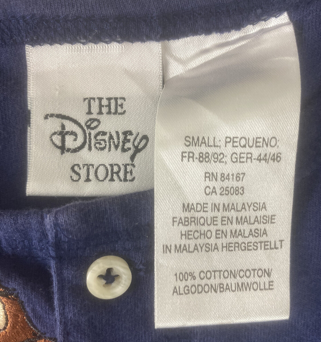 Vintage Disney Store Winnie The Pooh Embroidered Shirt Size Small Tigger Owl