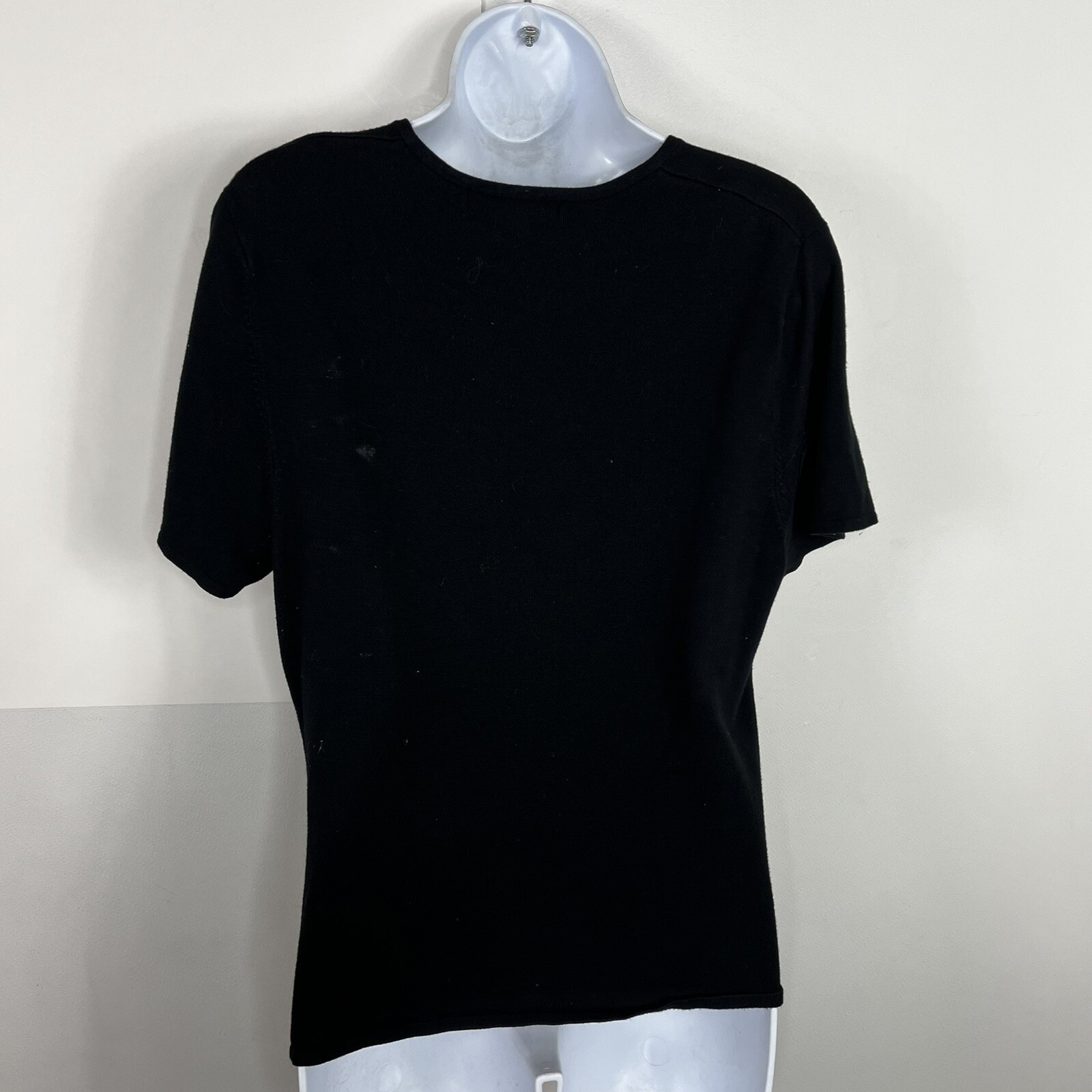 Carolyn Taylor Top sz L Black Soft Grunge Whimsigoth 90s Revival Minimalist