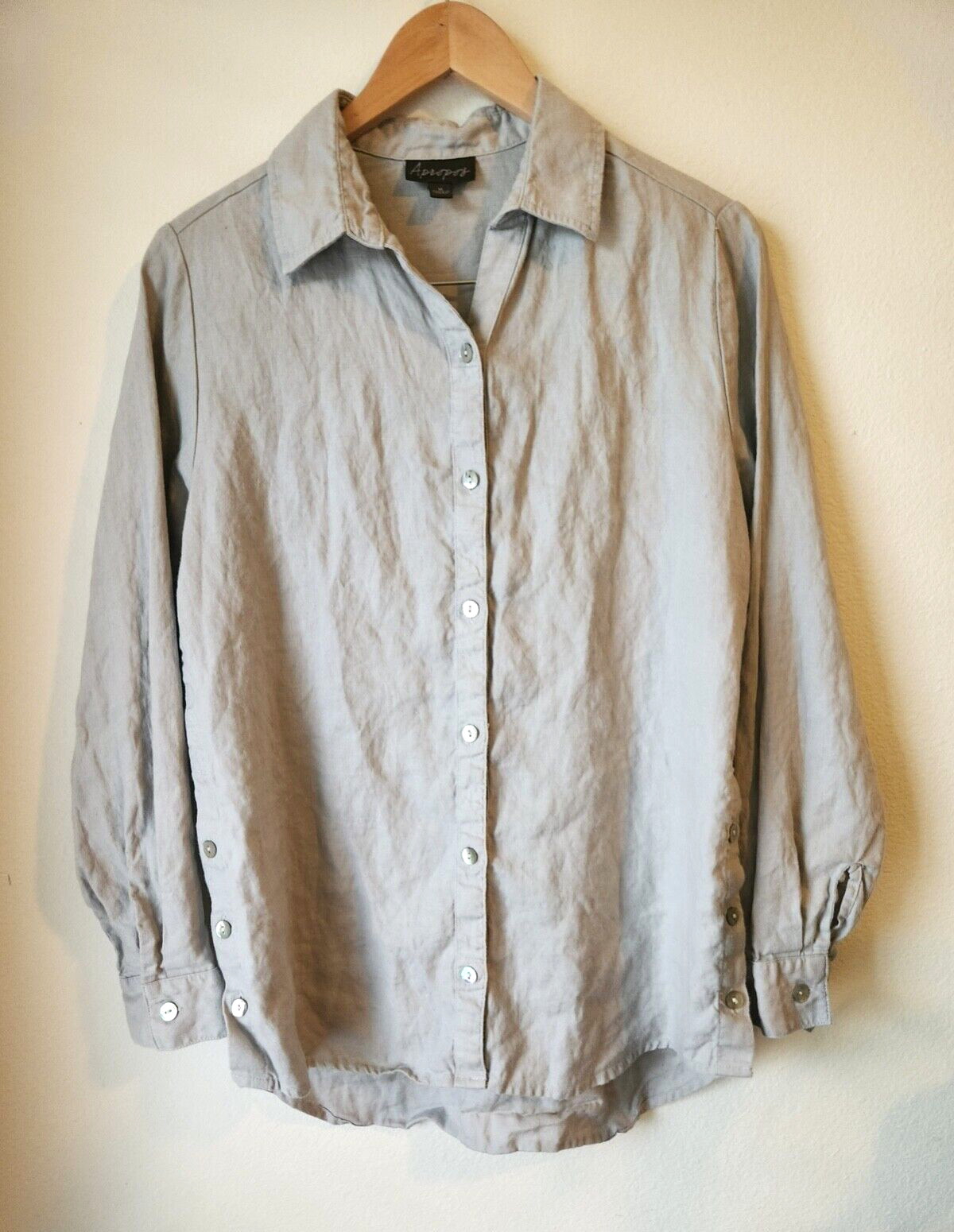 100% Linen Women Shirt/Blouse size M