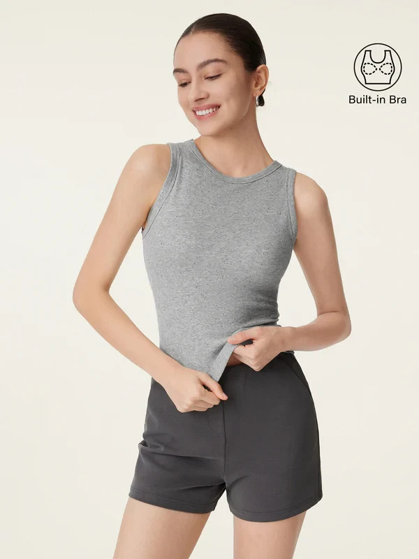 OGL Women’s Crewneck Cotton New Airy Bra Tank – No Import Fees