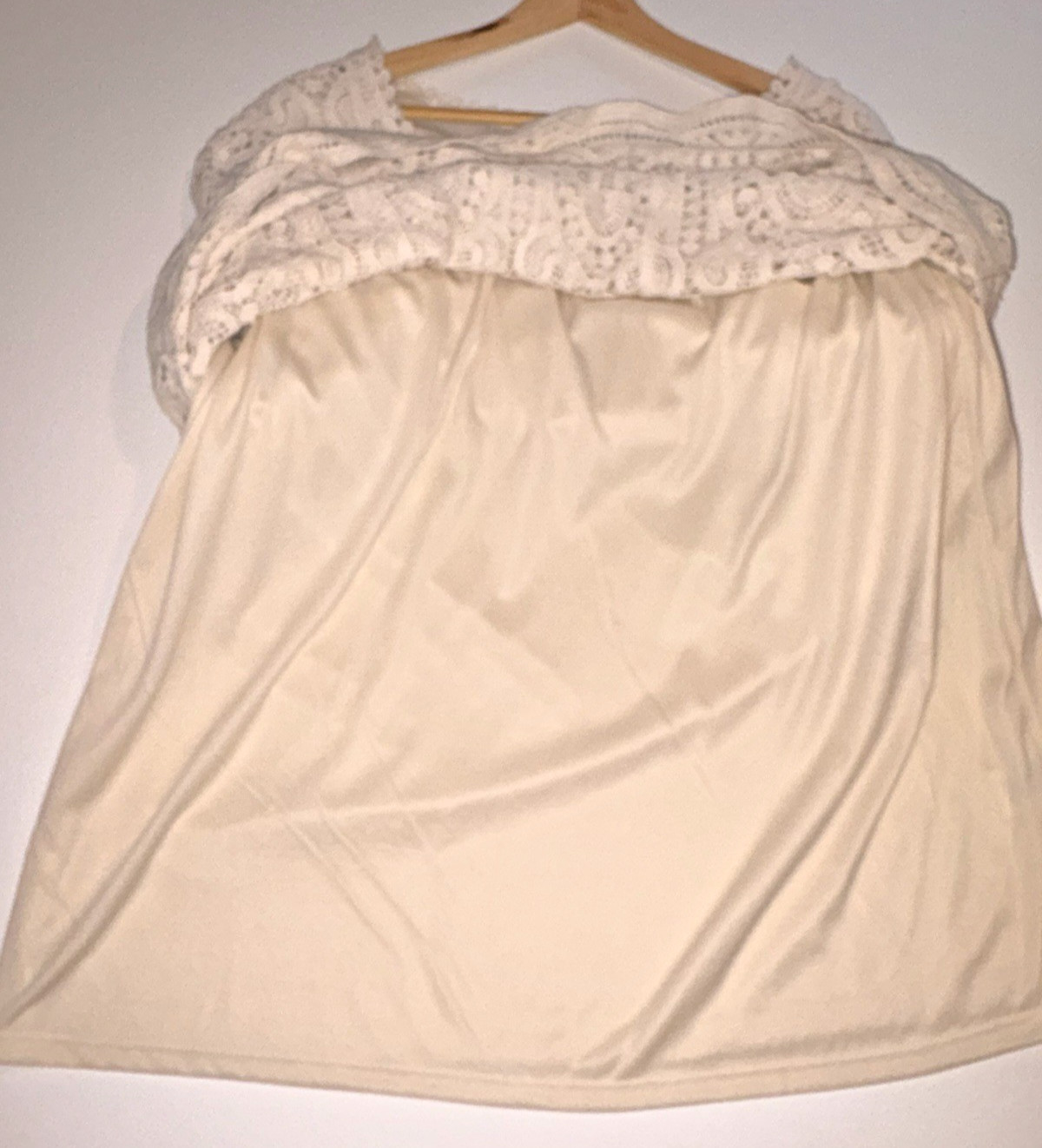 Ivory Crochet Lace Lined Tunic Top Size 3XL Boho Chic Romantic Feminine Hippie