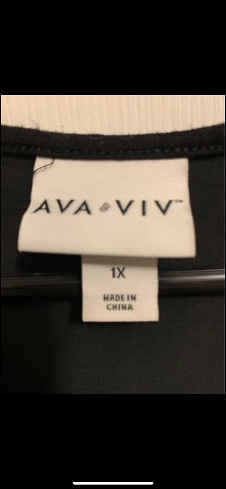 Ava & Viv Black Long Sleeve Top Size 1X
