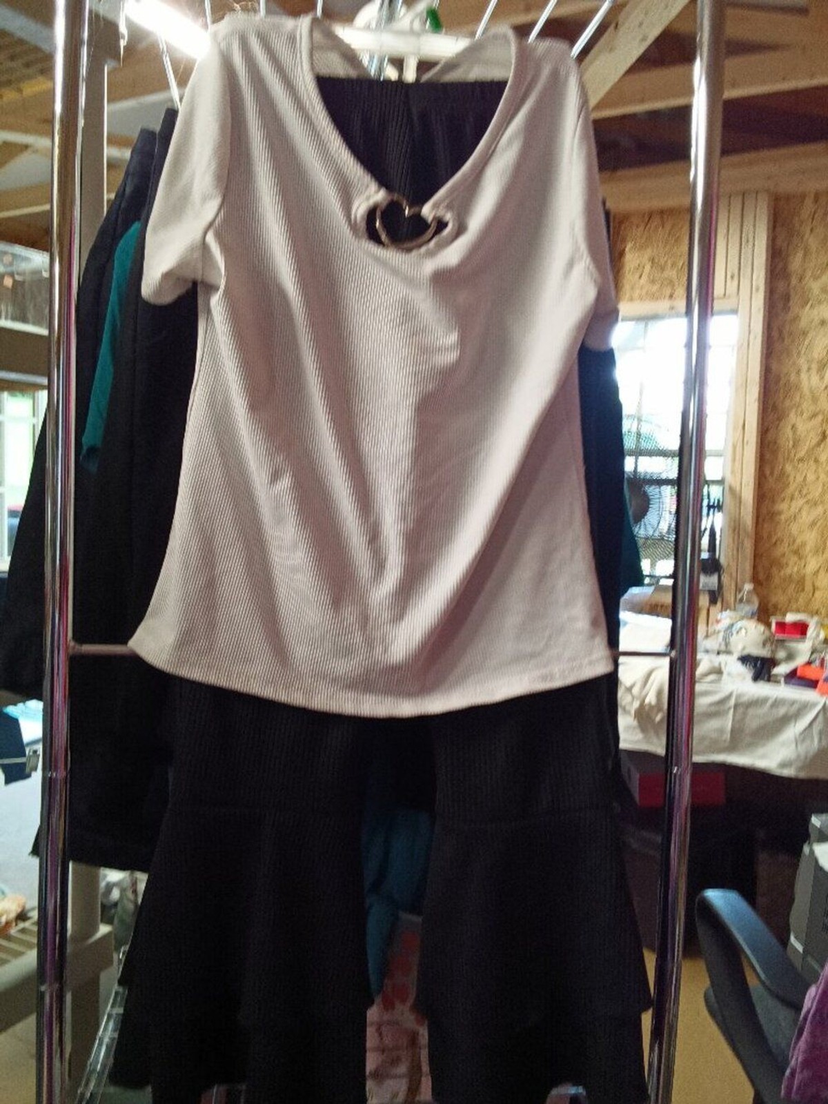 Dream Girl White Top with Heart Detail Size L – 25% Off When You Bundle 5+