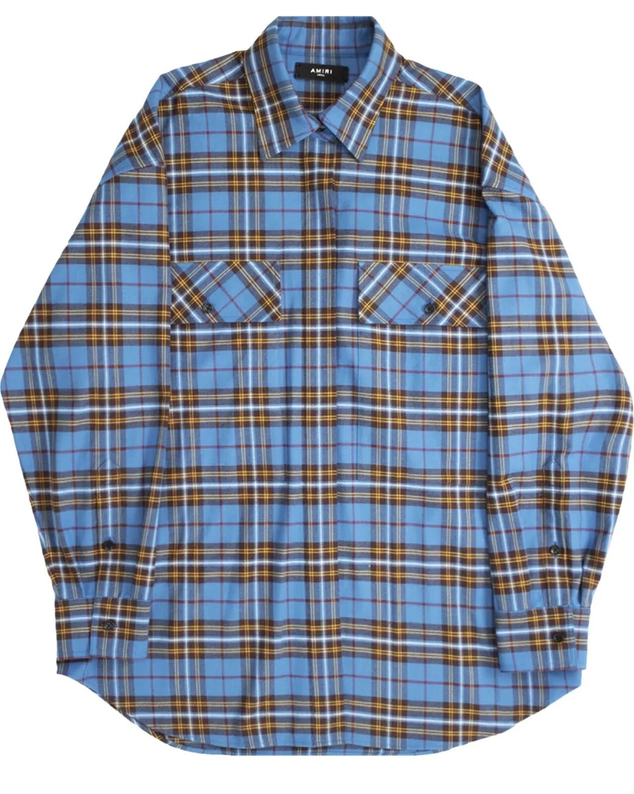 Amiri Workwear Plaid Shirt ‘Blue’ Sz M – PS22WLS008 420 BLUE – $890