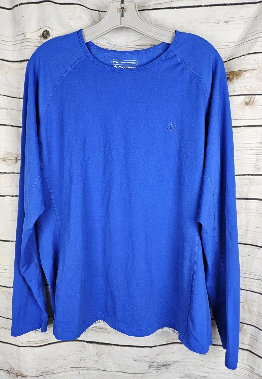 Coolibar Blue High Tide Swim Shirt Womens XXL UPF 50+ Long Sleeves Blue
