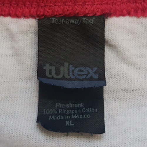 Alabama Tultex Womens XL White Raglan Ringer Long Sleeve T Shirt Band