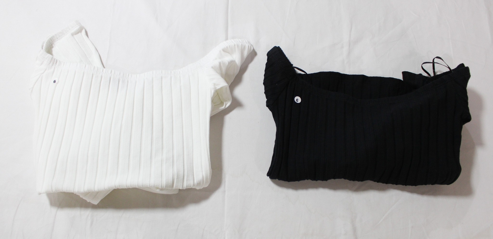 Miss Selfridge Women’s 2-Pack Rib Bardot Top EJ2 Black/White Size US: 2 NWT