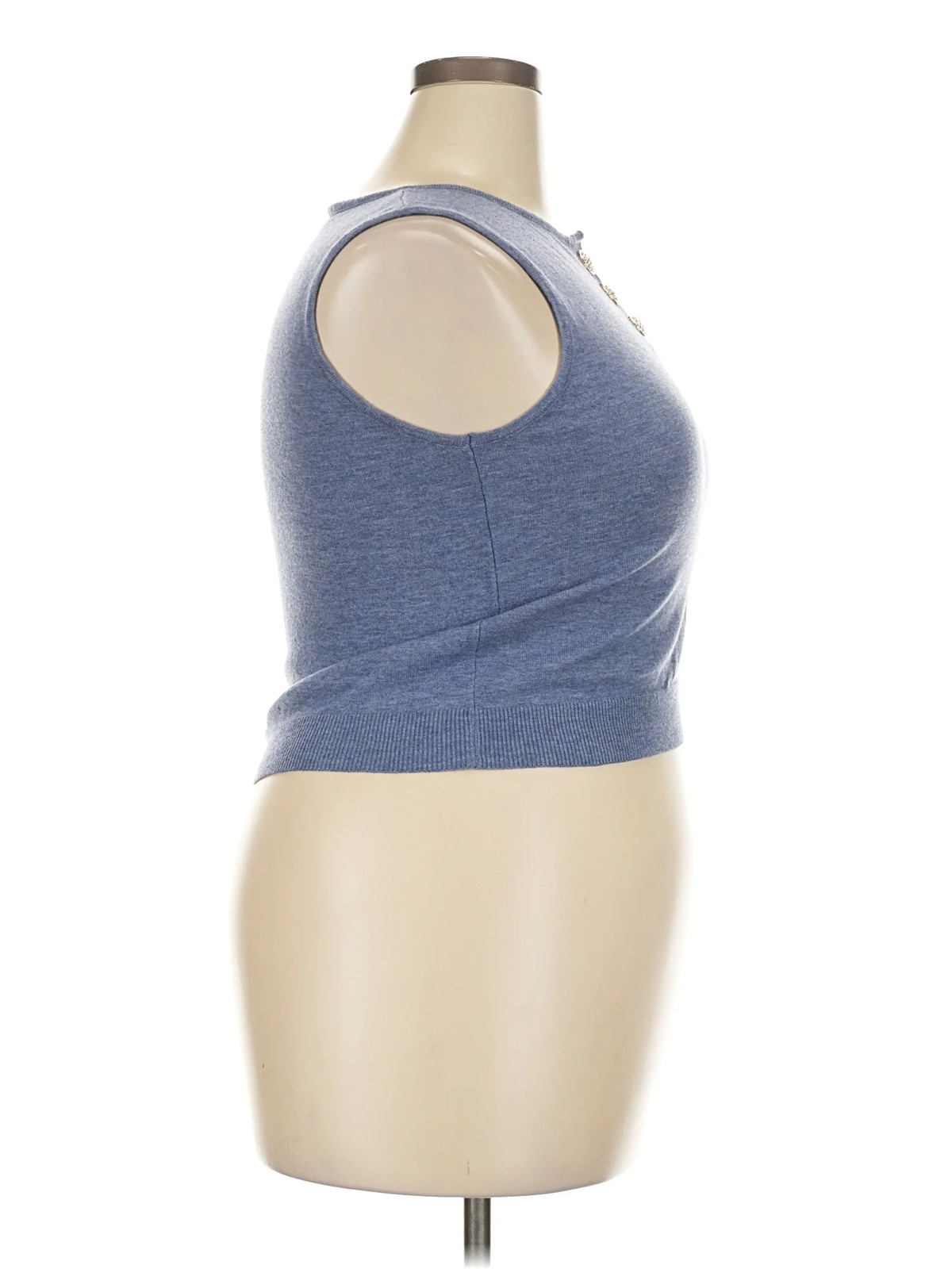 Yozy Women Blue Sleeveless Top XXL