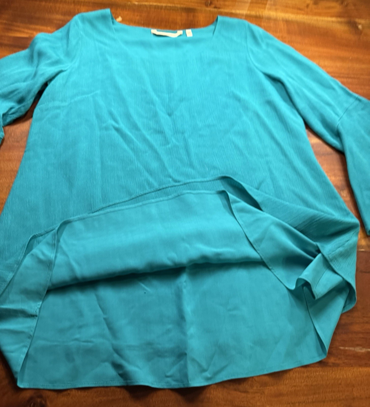 Soft Surroundings Petites Layered Gauzy Tunic Blouse Bell Sleeves Lagenlook PXS