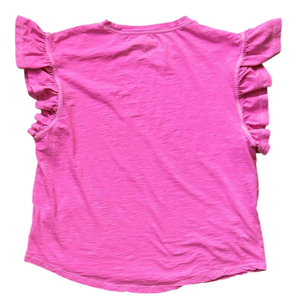 Vineyard Vines Flutter Sleeve Pink Neon Confetti Surf Tee Small
